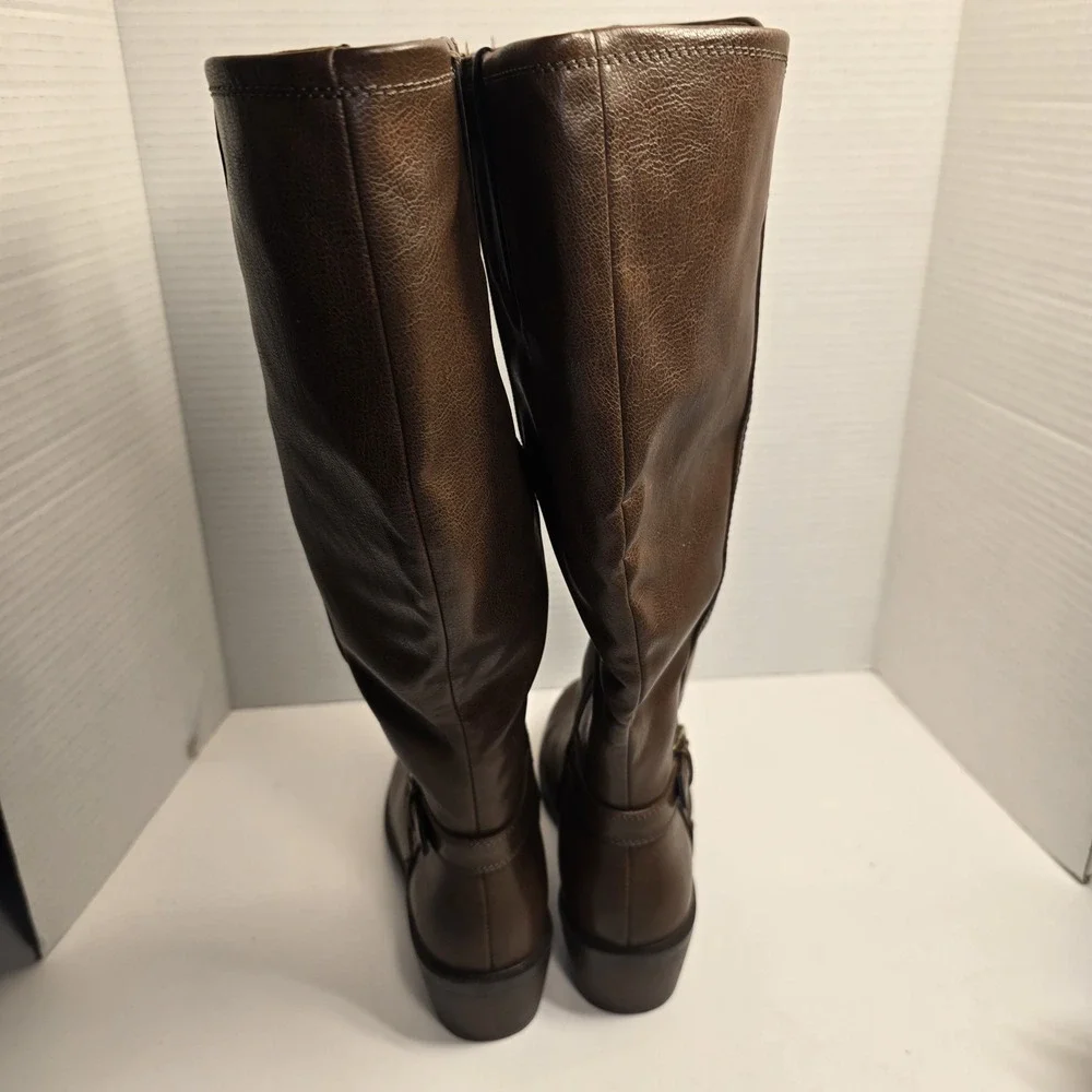Barrington Nena WC Dark Brown Wide Shaft Knee High Boots‎ Women's 6.5W